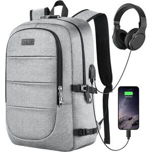 Travel Laptop Backpack,17.3 inch Anti Theft Business Laptop Backpack with USB
